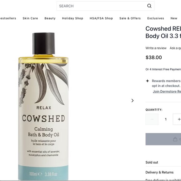 Cowshed Relaxing Bath & Body Oil + Candle Gift Set - Picture 5 of 9